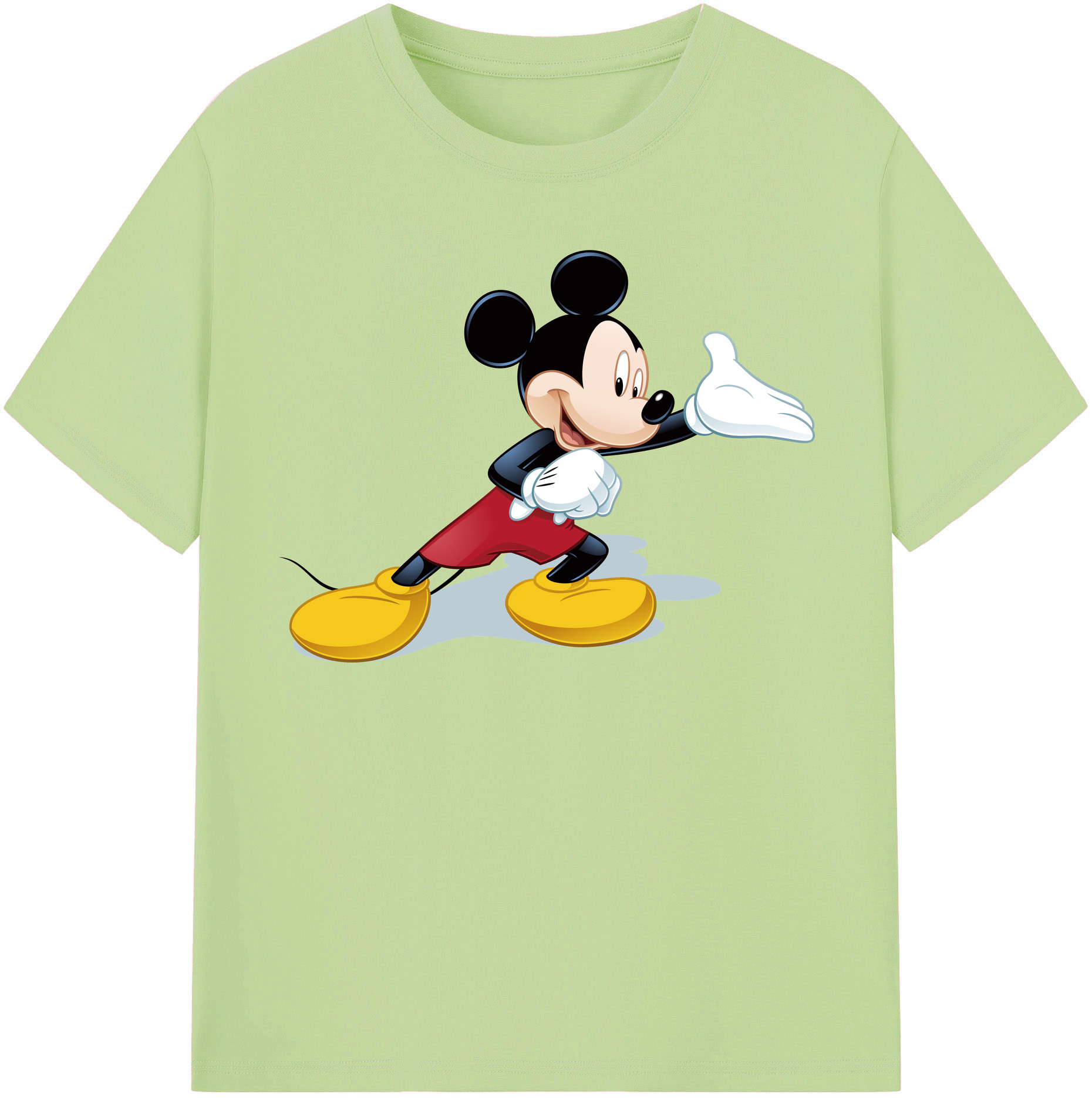 （画像用） ミッキーマウス Mickey Mouse 綿100％半袖Tシャツ（フロントプリント）